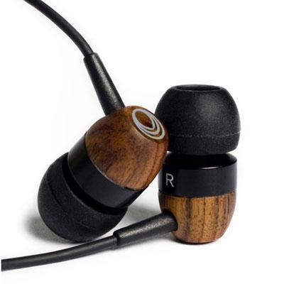 Thinksound ts01 10mm High Definition Passive Noise Isolating Wooden Headphone (Black/Chocolate)