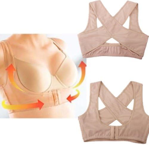 Askformore Lady Chest Support Belt Band Posture Corrector Brace Body Strap Back Shoulder Vest Shaper Size M
