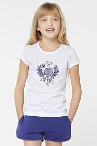 Girl's Short Sleeve Tennis Racquet Graphic T-Shirt