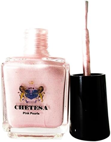 CHETESA Gems Collector Nail Lacquer Non-Toxic, Pink Pearls, .43 oz