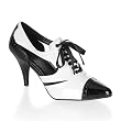 Pleaser Shoes Women's PUMP-458, 3" Cutout Spectator Pump W/ Trim Detail