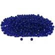 50 Grams Dark Blue Evelina Frosted Glass Beads 4.5mm