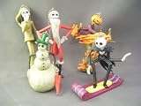 The Nightmare Before Christmas  Complete Set of 5 Jack Skellington Keychain Figures