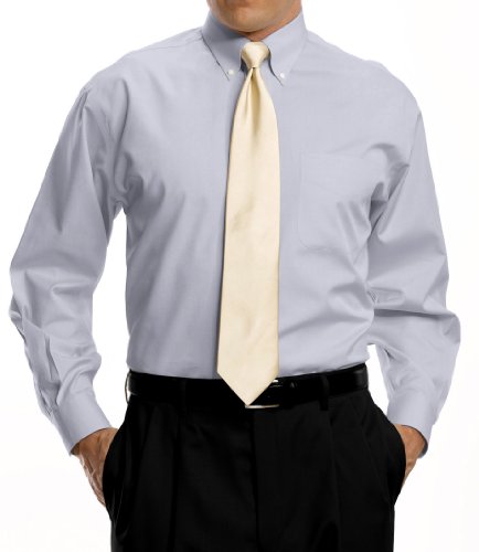 Traveler Pinpoint Solid Buttondown Dress Shirt