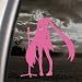 Vocaloid Hatsune Miku Pink Decal Cosplay Wig Car Pink Sticker