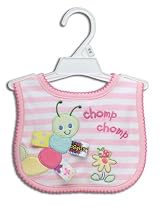 Taggies Caterpillar Applique Bib - Pink