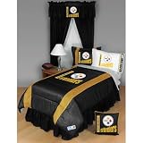 NFL Comforter - Queen Size - Pittsburgh Steelers (Black) (1"H x 86"W x 86"D)