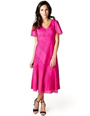 Per Una Pure Cotton Textured Midi Dress