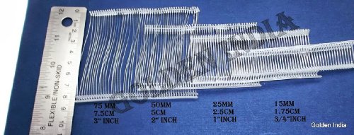 2000 White Tag Gun Barbs ( Fasteners ) Size 25mm (1" ) For Any Standard Price Labels Clothing Tagging Attachers