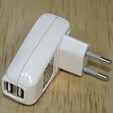 Produkt-Bild: Ladeger&auml;t (100-250V) f&uuml;r 2 x USB wei&szlig;