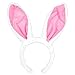 Amscan Egg-stra Special Fluffy Pink Easter Bunny Ears Headband | Party Costume