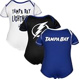 Tampa Bay Lightning Reebok 3-Pack Newborn Onesie Set (3-6 Months)