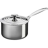 Le Creuset Tri-Ply Stainless Steel Saucepan with Lid, 3-Quart