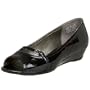 Clarks Women's Clearlake Peep Toe,Black Patent,7 M