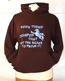 Been there, jumped that, got the scars to prove it' brown size S (10)womens hoodie