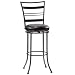Hillsdale Holland 30-Inch Swivel Barstool, Pewter Finish with Black Vinyl