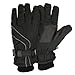 Men's Micro-Nylon Waterproof / Thinsulate Lined Cuffed Ski Glove,Black, Large