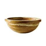 Decolav 1645-O-GLD 16-Inch Round Stone Vessel with Lip, Gold Onyx