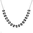 Necklace With 32.50ctw Precious Stones - Genuine Sapphires and Topazes in 925 Sterling silver. Total item weight 28.5g Length 18in