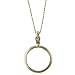 Heirloom Finds Gold Tone and Very Large Magnifying Glass Pendant Necklace