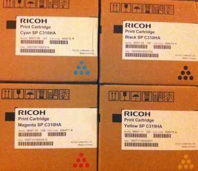 Genuine Ricoh SP C310HA 406475, 406476, 406477, 406478, High Yield Toner Bundle Set SP C311N C312DN SPC312DN BCYM Sealed In Retail Packaging On Sale