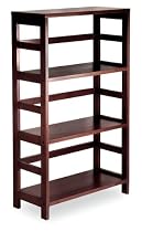 Winsome 92425 Espresso Beechwood SHELF 3-SECT WIDE