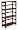 Winsome 92425 Espresso Beechwood SHELF 3-SECT WIDE