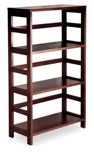 Winsome 92425 Espresso Beechwood SHELF 3-SECT WIDE