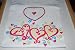 Embroidered Pink heart T with transfer hearts Adult-S