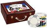Triple Crown Poker Chip Set, 650 11.5 gram Clay Composite Chips w/Lacquer Finish Wood Case