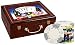 Triple Crown Poker Chip Set, 650 11.5 gram Clay Composite Chips w/Lacquer Finish Wood Case