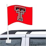 Texas Tech Red Raiders Scarlet Car Flag