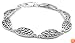 Sterling Silver Celtic Design Oval Link Bracelet, 8