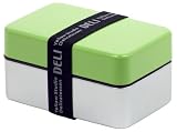 men's DELI 塗2段ランチボックス800ml(ベルト付) グリーン 40038