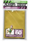Players Choice Gold Sleeves (Pack of 60) Standard Size Deck Protectors - Ideal for YuGiOh!, Pokemon, Magic: The Gathering, World of Warcraft Trading Card Games