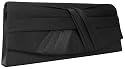 Satin Clutch Abendtasche, schwarz