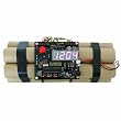 2-TECH Uhr Modell BOMBE mit Weckfunktion Entsch�rfbarer Wecker mit Countdown snooze