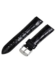 Black Croco Leather 12mm Watch Band Fits Philip Stein Mini with Built in Quick Release Pins!!