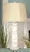 White Washed Rope Wrapped Wharf Post Table Lamp