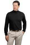 Interlock Knit Turtleneck, Color: Black, Size: Large