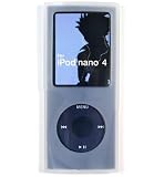 BIG Grip Silicone Skin Case Cover with Screen Protector for the New Apple iPod Nano Nano-Chromatic + Young Micro Shoe (Black) Silicone Pouch - Clear