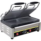 Buffalo Contact Grill Double Ribbed Left/Flat Right Plates - high quality and heavy duty kitchen appliances  from Buffalo