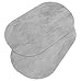 1 Pair Oval Flocking Fabric Iron on Elbow Knee Patches 18x11cm (Light Grey)