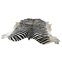 Ganzes Kuhfell mit Zebradruck