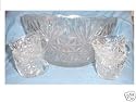 Anchor Hocking Punch Bowl & 10 Cups