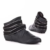 Damen Schuhe, STIEFELETTEN, BOOTS, 303328-1, Synthetik in hochwertiger Leder Optik und Wild Leder Optik, Schwarz, Gr 36