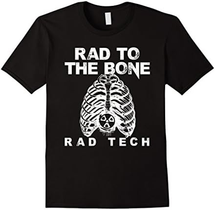 Men's Rad Tech Radiologist Rad To The Bone Radiation T Shirt Small Black