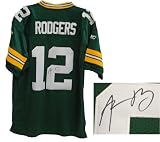 Aaron Rodgers Autographed/Hand Signed Packers Reebok Premier Green Jersey