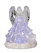 Pack of 6 LED Lighted Angel Christmas Glitterdome Figures