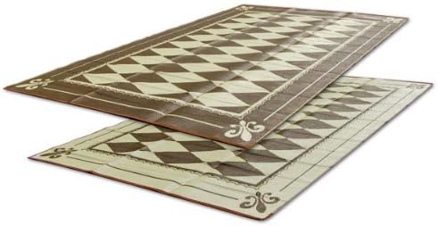 RV Patio Mat Awning Mat Trailer Mat RV Mat Brown and Beige Regal Diamond 9x18